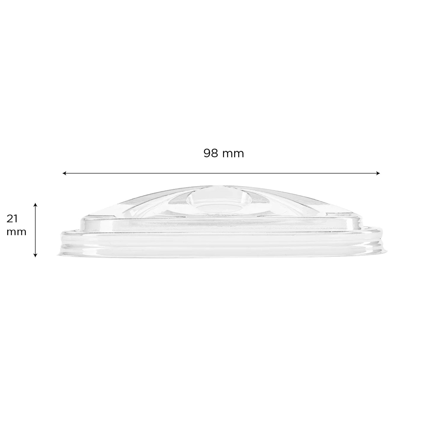 PLA Cup Lid - Sipper - 98mm - KE-KC626TS-SHNE (1,000ct Case)